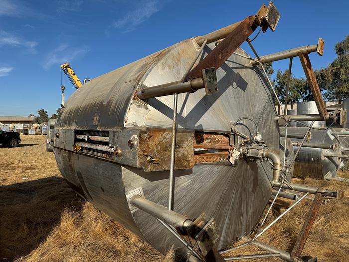 Used Tank, 6,000 Gallon, 316 Stainless Steel, Jacket, Double Agitation, #5991018