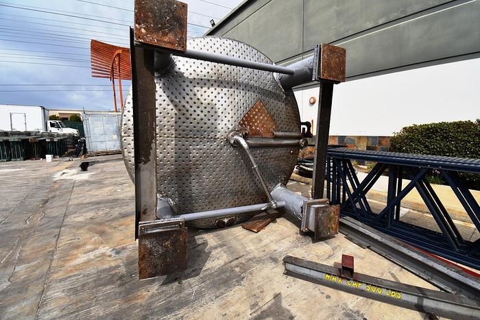 Used Tank, 6,000 Gallon, 316 Stainless Steel, Dish Bottom, Jacketed, #5991009