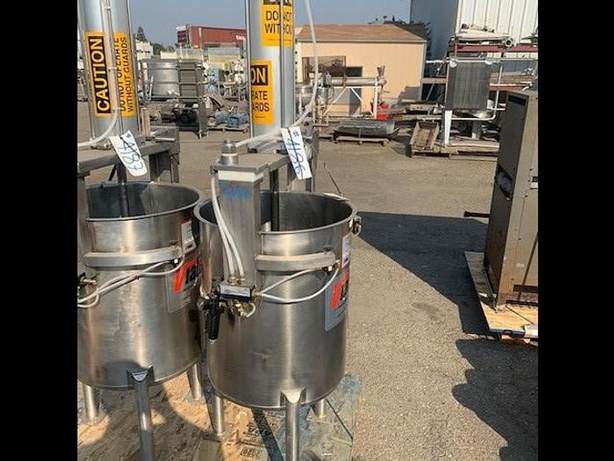 Used Tank, 34 Gallon, Stainless Steel, Chemical Tank, Viatec Chem-Tek, Model OVD 34, #5991994