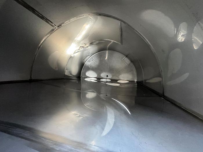 Used Tank, 6,500 Gallon, Stainless Steel, Dish Bottom, Legs, Dual, #5991007