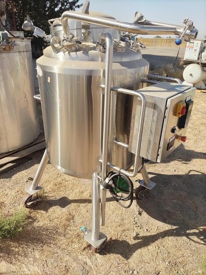Used Reactor, 66 Gallon (250-Liter), Stainless Steel, Jacketed, Agitated, DCI, #5991896