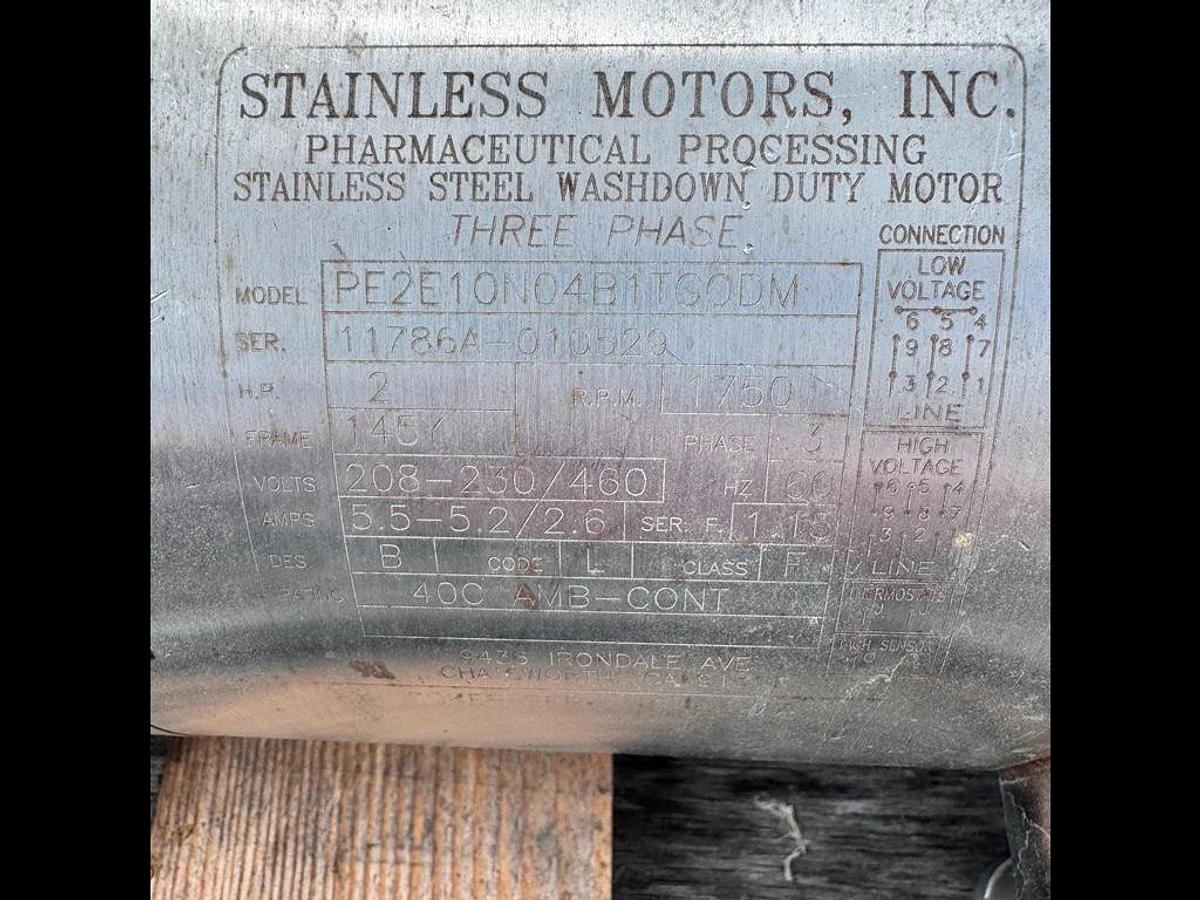 Used Pump, Positive, Rotary Lobe, 1 HP, Stainless Steel, Cart, Alfa Laval SRU-2NLS, #