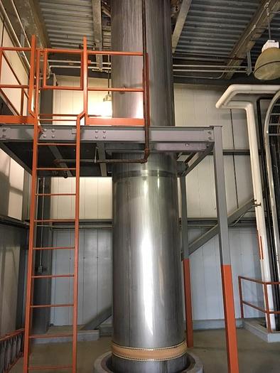 Used Spray dryer 7,000 lbs. Per hour evap. V-bottom dryer three nozzles