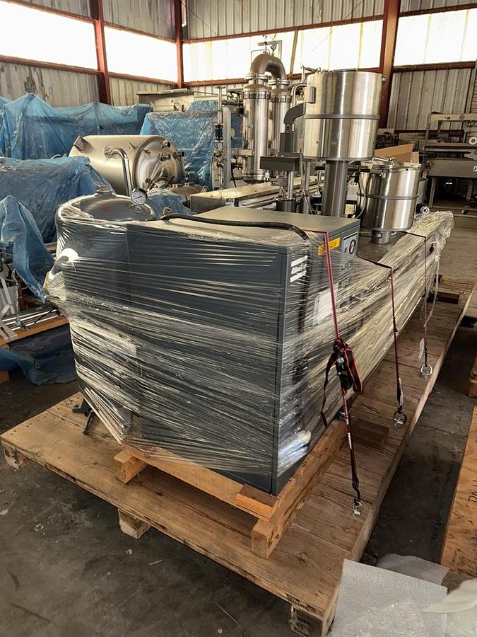 Used Filler, Piston, Monoblock, M&O Perry with (3) Filamatic Piston Fillers, Crimper, Stainless Steel, #5991418