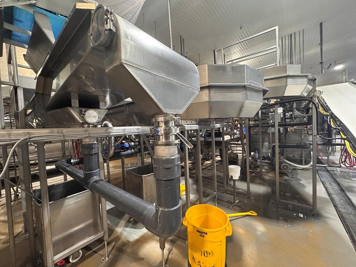 Used Washer, Flume, 20" x 100 linear feet, Stainless Steel, Dunk Reels, Pumps, #5991862