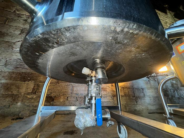 Used Kettle, 100 Gallon, 316L Stainless Steel, Dual Agitation, Scraper, Feldmeier - #5085640