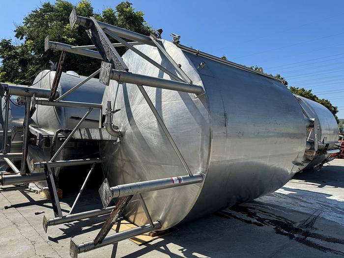 Used Tank, 6,000 Gallon, 316 Stainless, Jacket, Dbl Agitation, #5991013