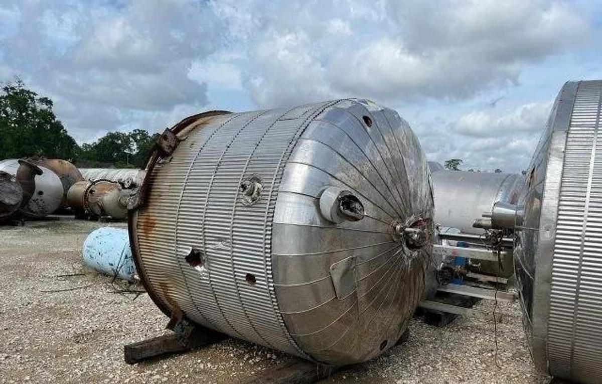 Used Tank, 2,200 Gallon, 316L Stainless Steel, Jacketed, Mix Tank, Alloy Fabricators, #