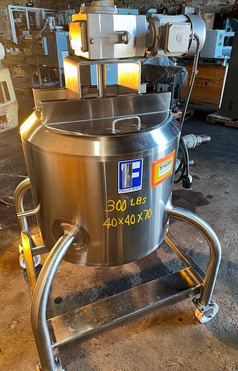 Used Kettle, 35 Gallon, 316L Stainless Steel, Dual Action Agitation, Feldmeier - #5085635