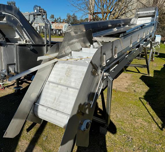 Used Conveyor, Belt, 26" X 20', Z-Frame, Cleated Belt, Washdown #S745472