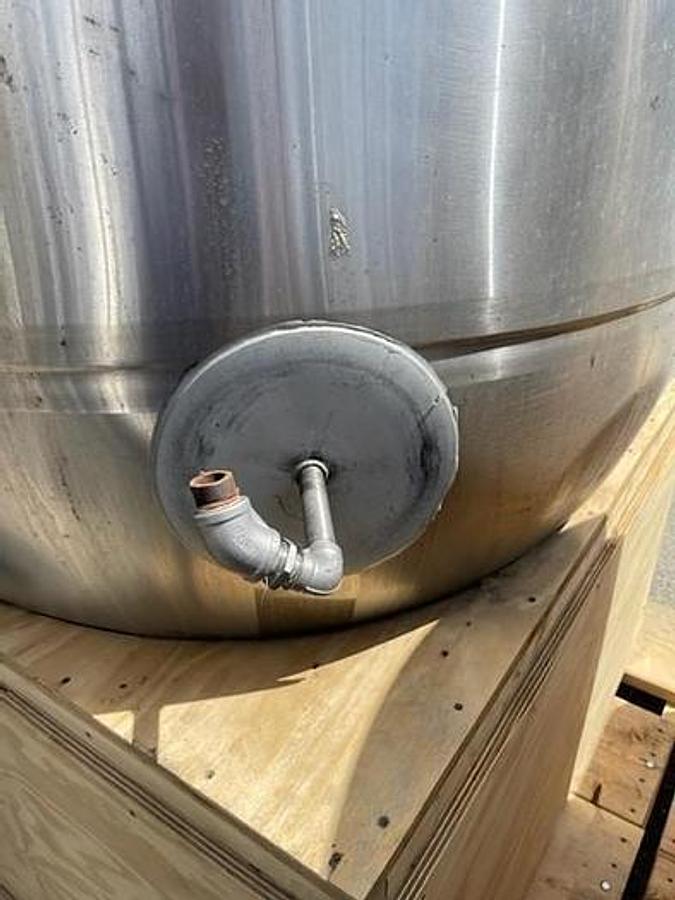 Used Tank, 1,600 Gallon, Stainless Steel, Jacketed, Scrape Surface Agitation, Mueller,#5991920