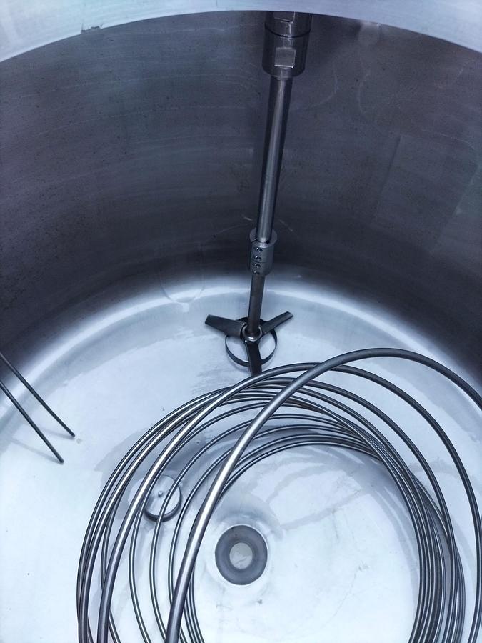 Used Tank, 198 Gallon (750 Liter), Agitated, 316 Stainless Steel, 15 PSI, Lee Industries, #5991486