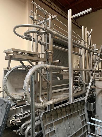 Used Heat Exchanger, Tube-in-Tube, 3" Diameter, Stainless Steel, 8-Pass, #5762676