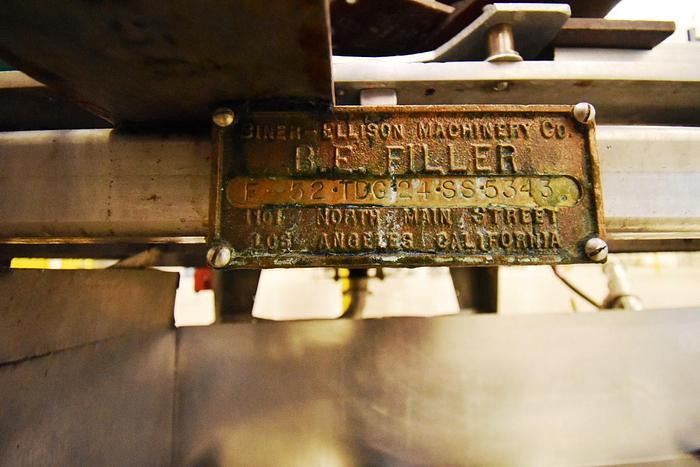 Used Filler, Bottle, 24 Head, Biner Ellison, Rotary #5991093