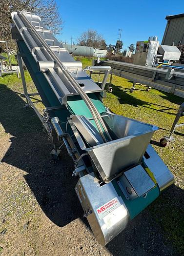 Used Conveyor, Belt, 16" X 10.5', Stainless Steel, Inclined, Marchant Schmidt #S745471