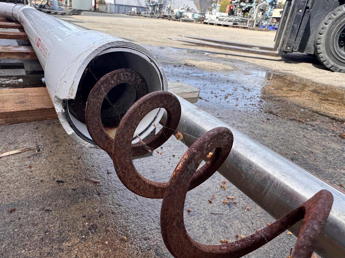 Used Feeder, Screw, 3.5" Diameter, PVC, Mild Steel, Direct Drive, 0.5 HP #5991397