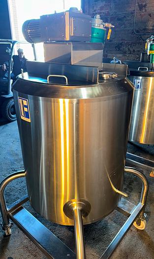 Used Kettle, 100 Gallon, 316L Stainless Steel, Dual Agitation, Scraper, Feldmeier - #5085640
