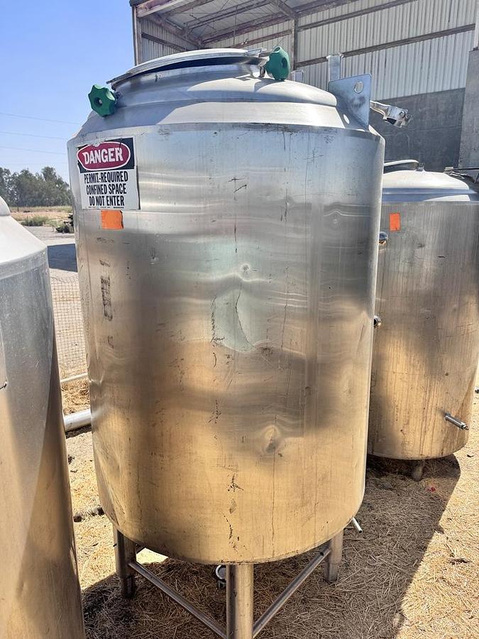 Used Tank, 200 Gallon, Stainless Steel, Jacketed, Cherry-Burrell, #5991980