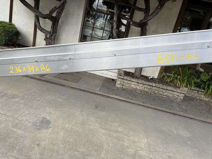 Used Conveyor, Belt, 14" x 19'6", Stainless Steel, Variable Speed, Incline #S744620