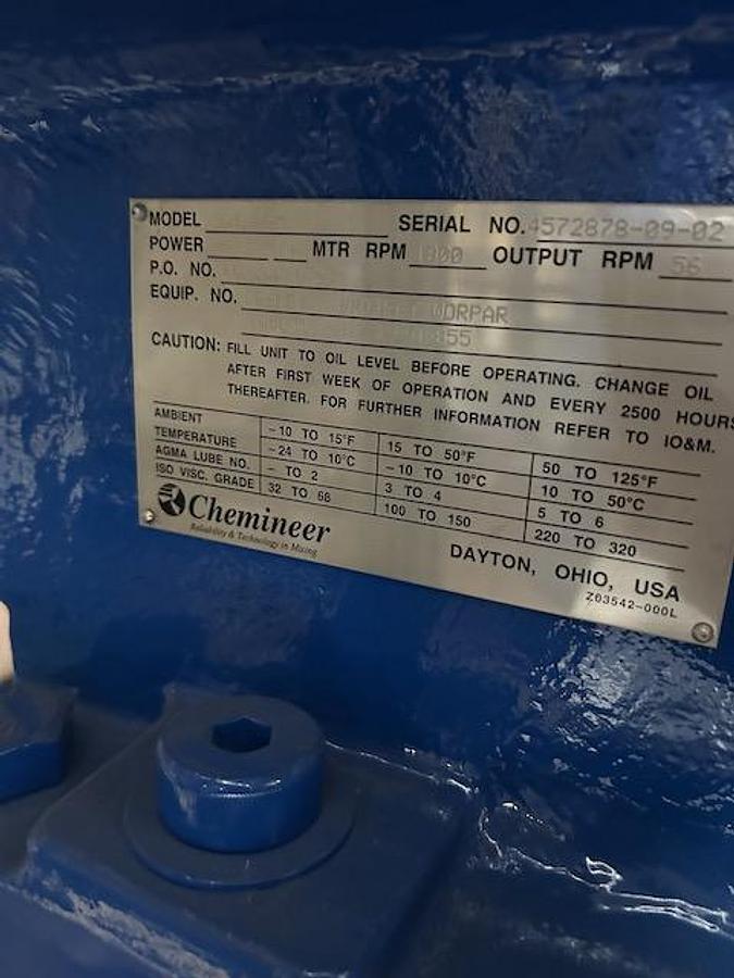 Used Tank, 2,775 Gallon, 304 Stainless Steel, Vertical, Equipromex, Waste Water Reactor, Agitated, 145 PSI, 2022, Unused, #5991579