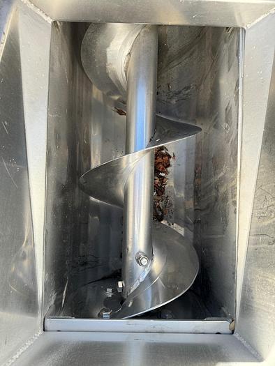 Used Conveyor, Screw, 12" Diameter X 12' Long, Stainless Steel, Inclined #S745475