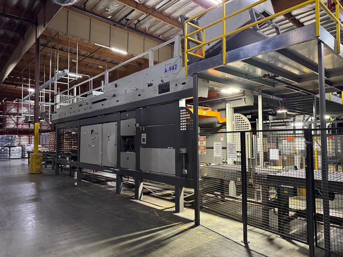 Used Bottling Line, 400 BPM, US Bottlers Filler, Krones Labelers, Fuji Intersleeve, Kisters Packer, #5991610