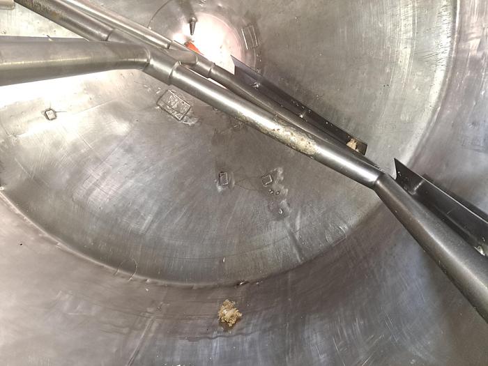 Used Tank, 2,000 Gallon, Jacketed, Scraper Agitation, Cone Bottom, APV #S745304