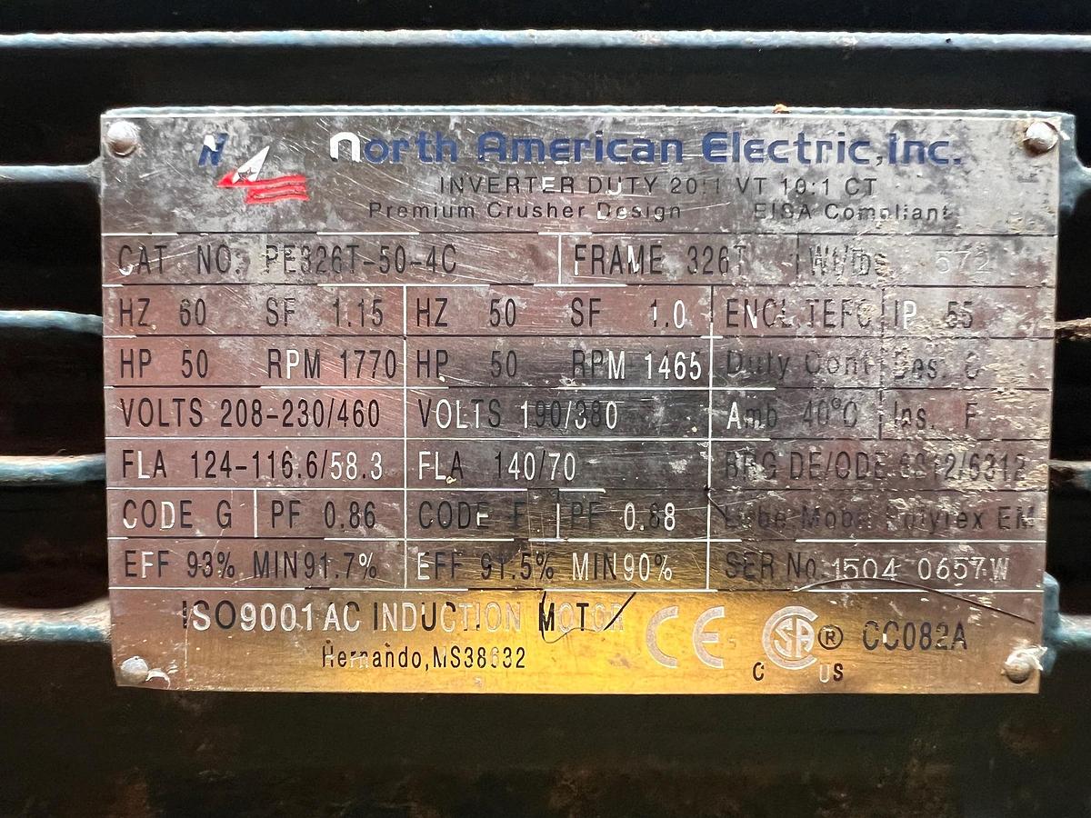 Used Grinder, Autio 1101 GH, 50 HP, Vane Pump, Mild Steel, 11” Head, 25,000 lb/hr, #5991528