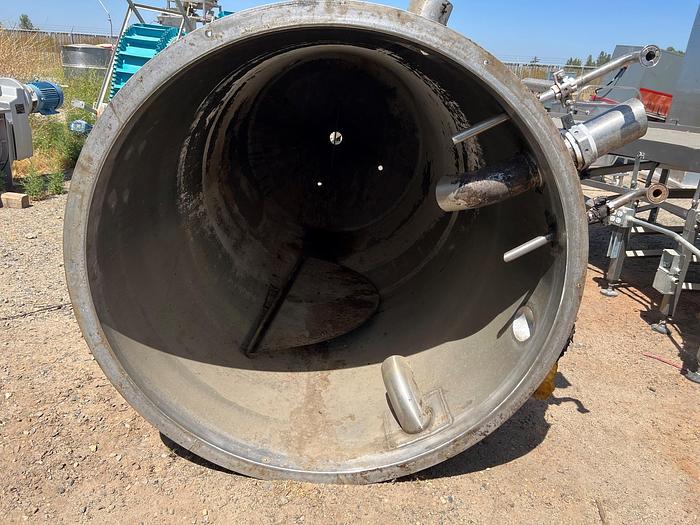 Used Tank, 800 Gallon, 316 Stainless, L&A, Cone Bottom #S745058