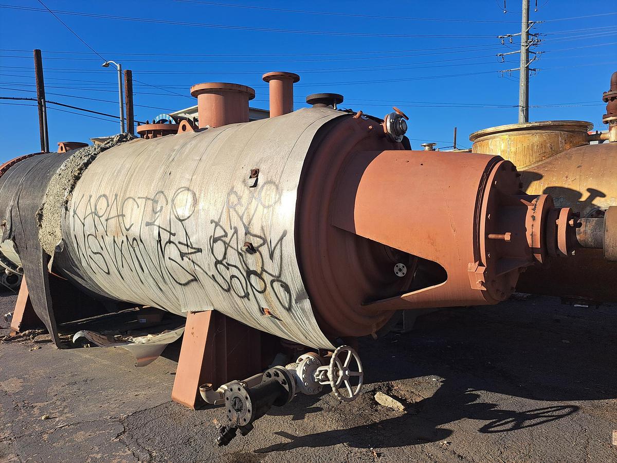 Used Dryer, Paddle, 60" Dia. x 19' Long, 304L Stainless Steel, Jacketed, SMS, #5991646