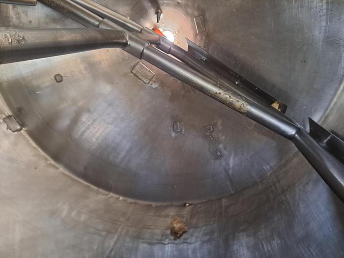 Used Tank, 2,000 Gallon, Jacketed, Scraper Agitation, Cone Bottom, APV #S745304