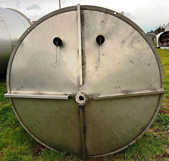 Used Tank, 2,400 Gallon, Stainless Steel, 5'9" x 14', Single Wall #S745017