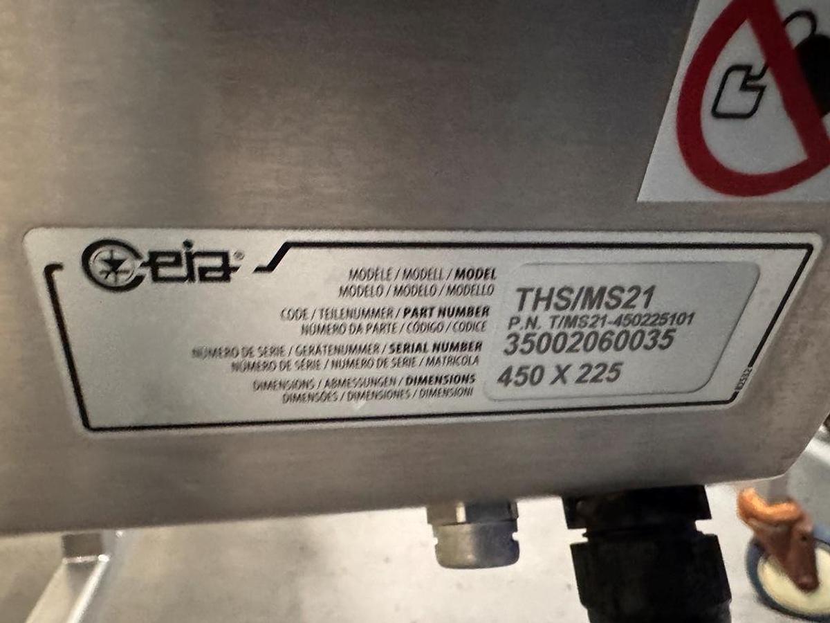 Used Detector, Metal, 18" x 7.5", CEIA, THS/M521, Stainless Steel, Belt Conveyor, #5991857