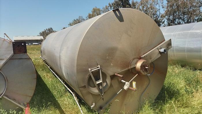 Used Tank, 8,600 Gallon, S/st, Storage Tank, 94" x 24' high #S744776