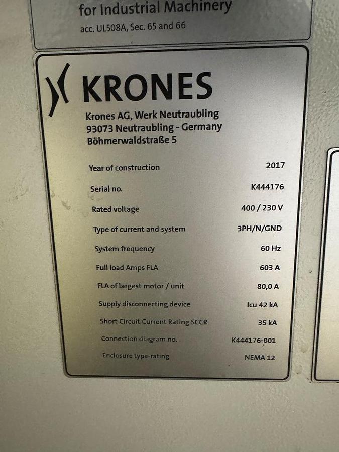 Used PET Bottling & Packaging Line, Krones Contiform 324 Pro, /Capper, Compressors, Process Skids, #5991620