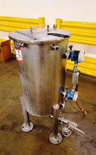 Used Tank, 25 Gallon, Stainless Steel, 16” x 29”, Open Top, #