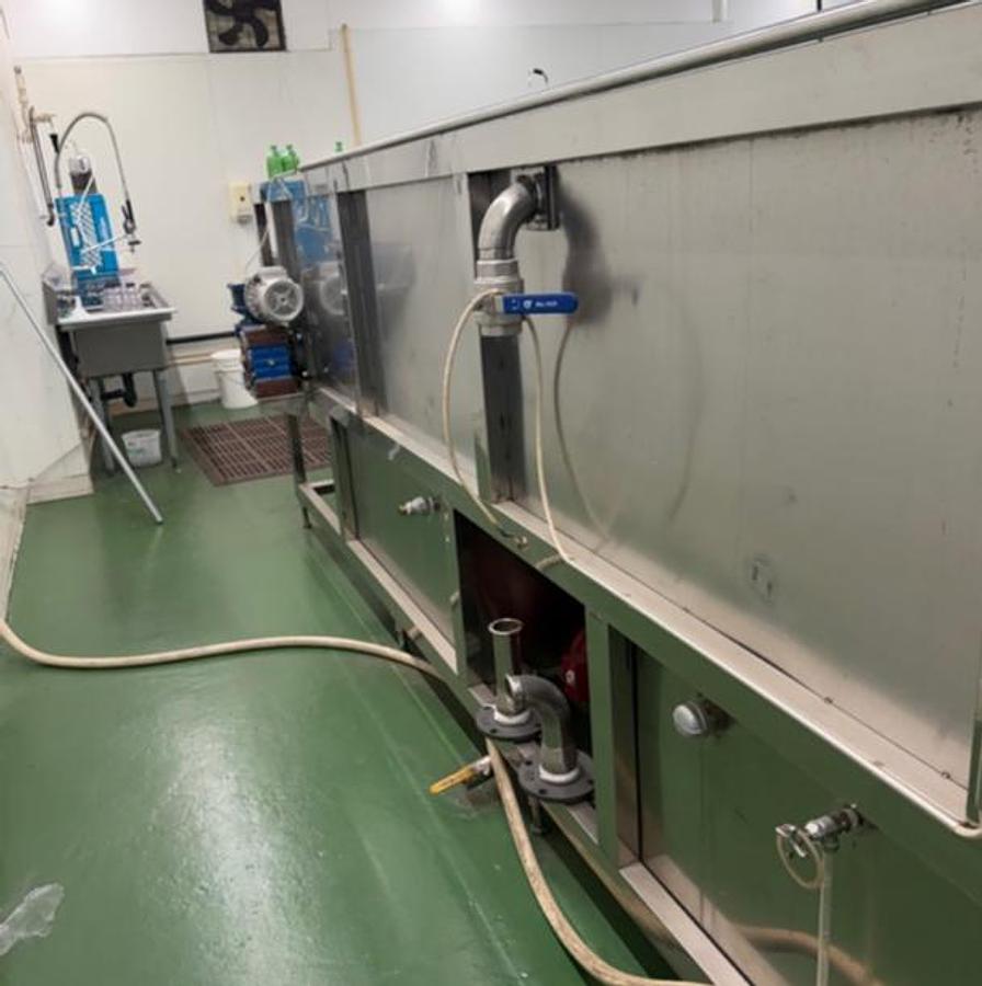 Used Cooling Tunnel, 6' x 15', Water Shower, Hot Fill Bottle Cooling, Stainless Steel, #5991768