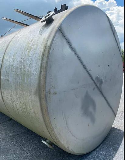 Used Stainless Steel 6,750 Gallon Storage Tank, 9' dia. x 15-1/2'
