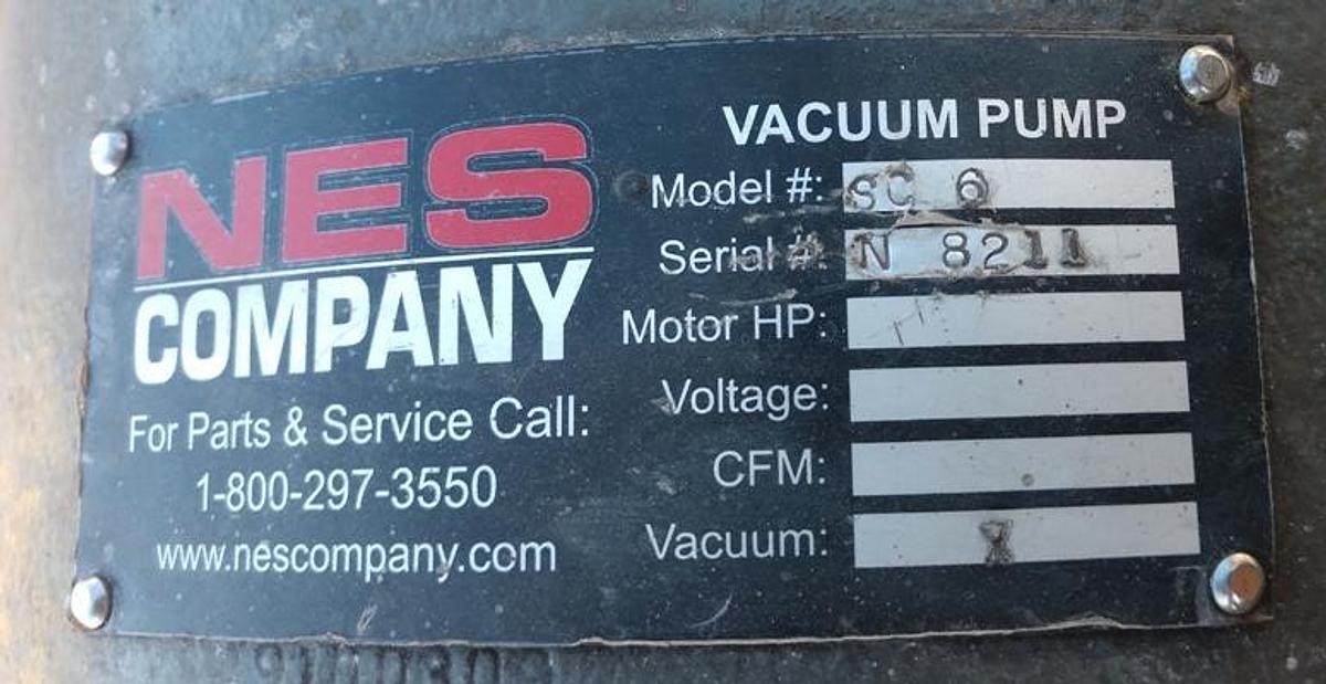 Used Pump, Vacuum, 40 HP, Nash, Mdl SC6, 11" In/4" Out #C741189