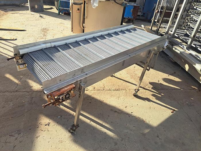 Used Conveyor, Belt, 24" x 72", S/st, 1 HP, Cleated, Incline #S744491