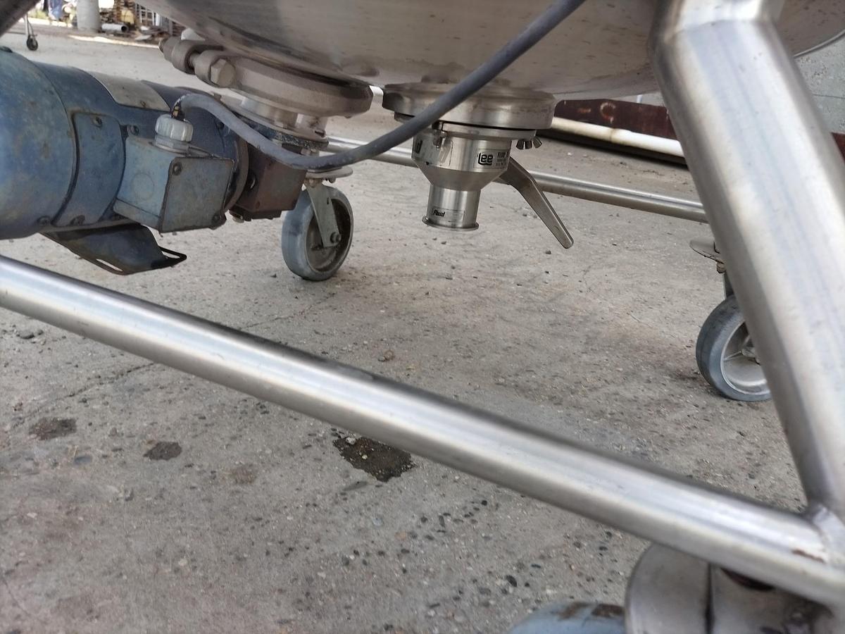 Used Tank, 100 Gallon, 316L Stainless Steel, Jacketed, Agitated, 50 PSI, Cherry Burrell, #5991474