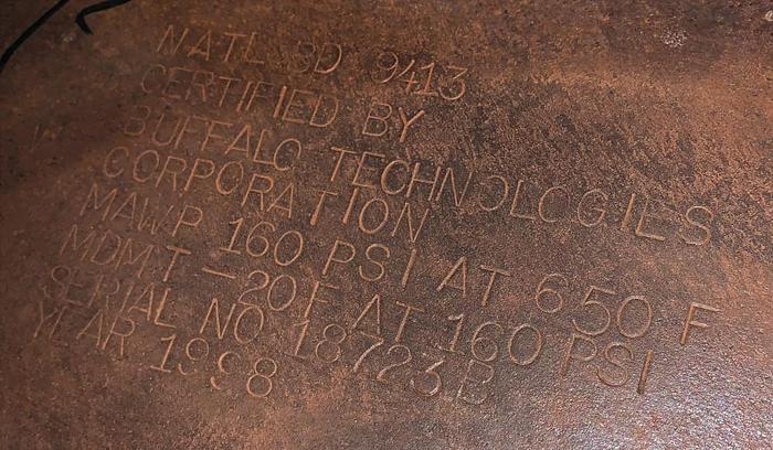 Used Dryer, Drum, Double, 42" x 120", Chrome, Buffalo Technologies, 160 PSI #D745511