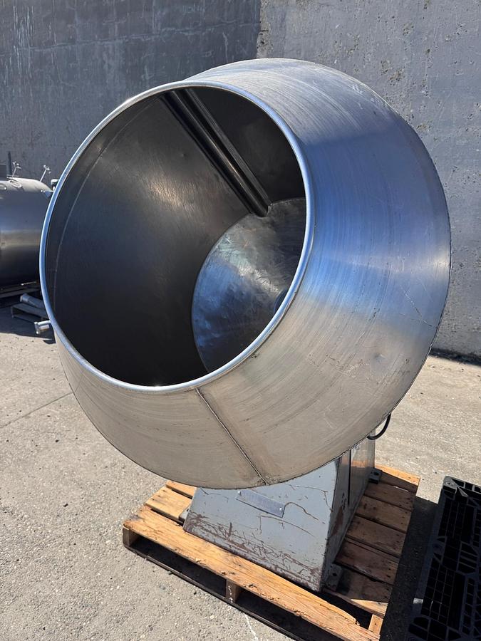 Used Coating Pan, 39" Diameter x 40" Deep, Colton, SSV, Stainless Steel, #5991879