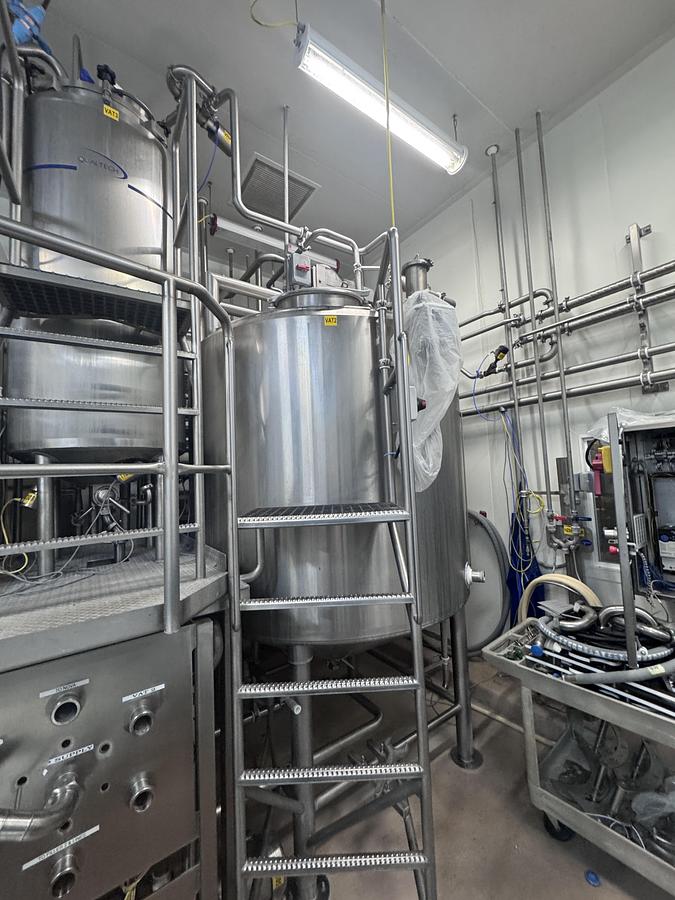 Used Tank, 1,000 Gallon, Stainless Steel, Jacketed, Agitated, Process Tank, Qualtech, #5991884