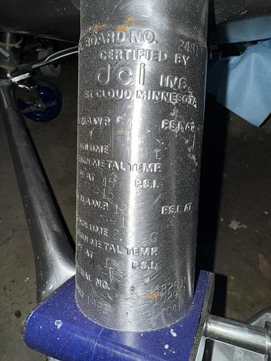 Used Reactor, 105 Gallon (400 Liters), 316L Stainless Steel, Jacketed, Agitated #S745440