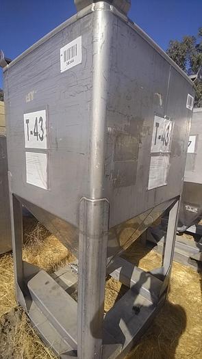 Used Tank, 425 Gallon, 316 Stainless Steel, LiquiTote, #5991123