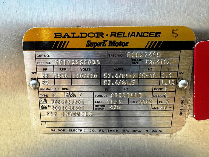 Used Mill, Stone, Morehouse Cowles, Model 830 STD, Stainless Steel, 25 HP #S745468