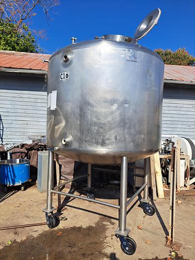 Used Tank, 1,000-Gallon, Stainless Steel, Jacketed, Walker #5991293