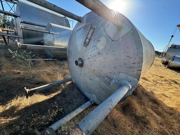 Used Tank, 2,000 Gallon, 316 Stainless Steel, 6' x 9', #5991032