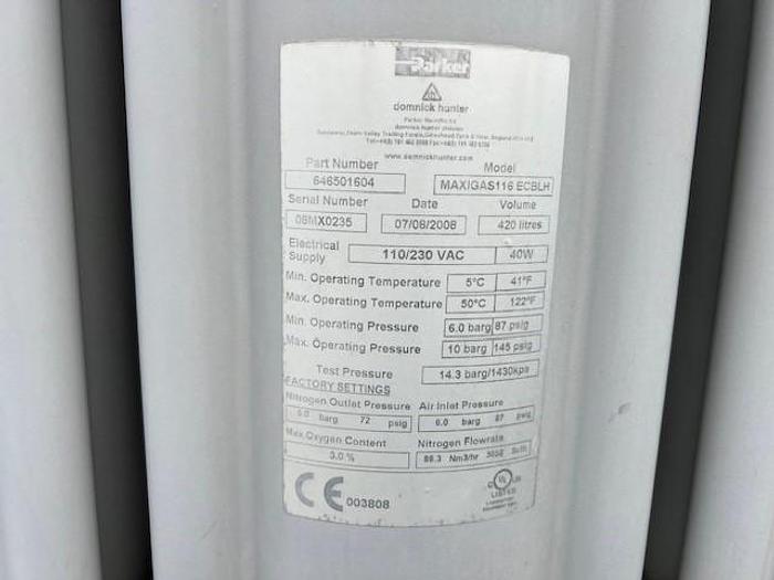 Used Generator, Nitrogen, 40W, Parker, MAXIGAS 116 #S742489